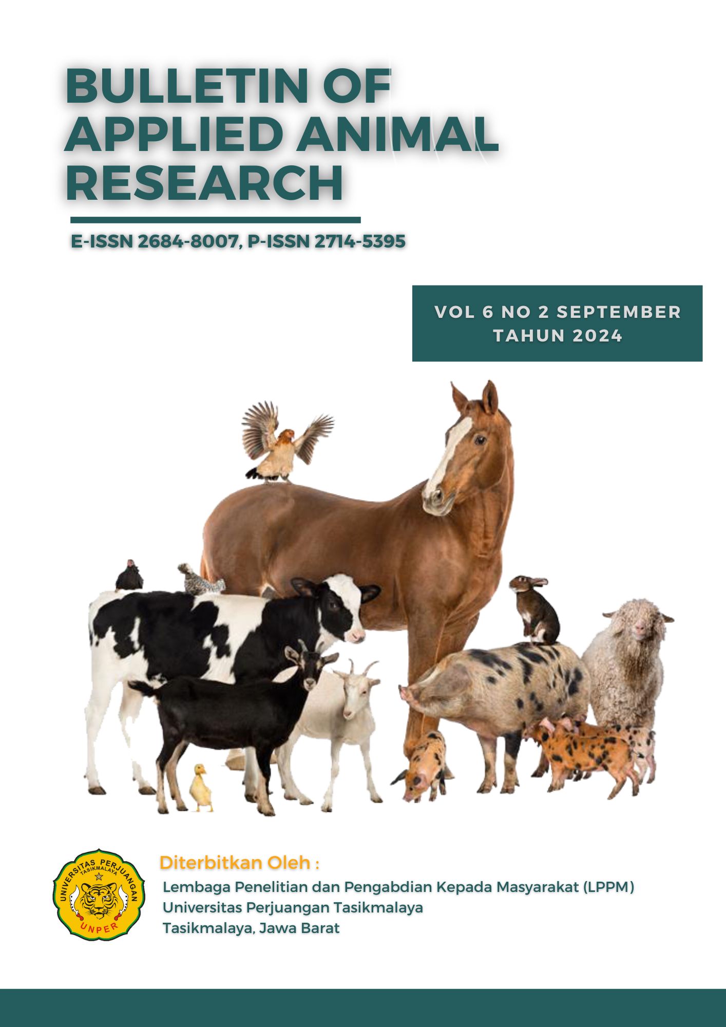 					View Vol. 6 No. 2 (2024): Bulletin of Applied Animal Research
				