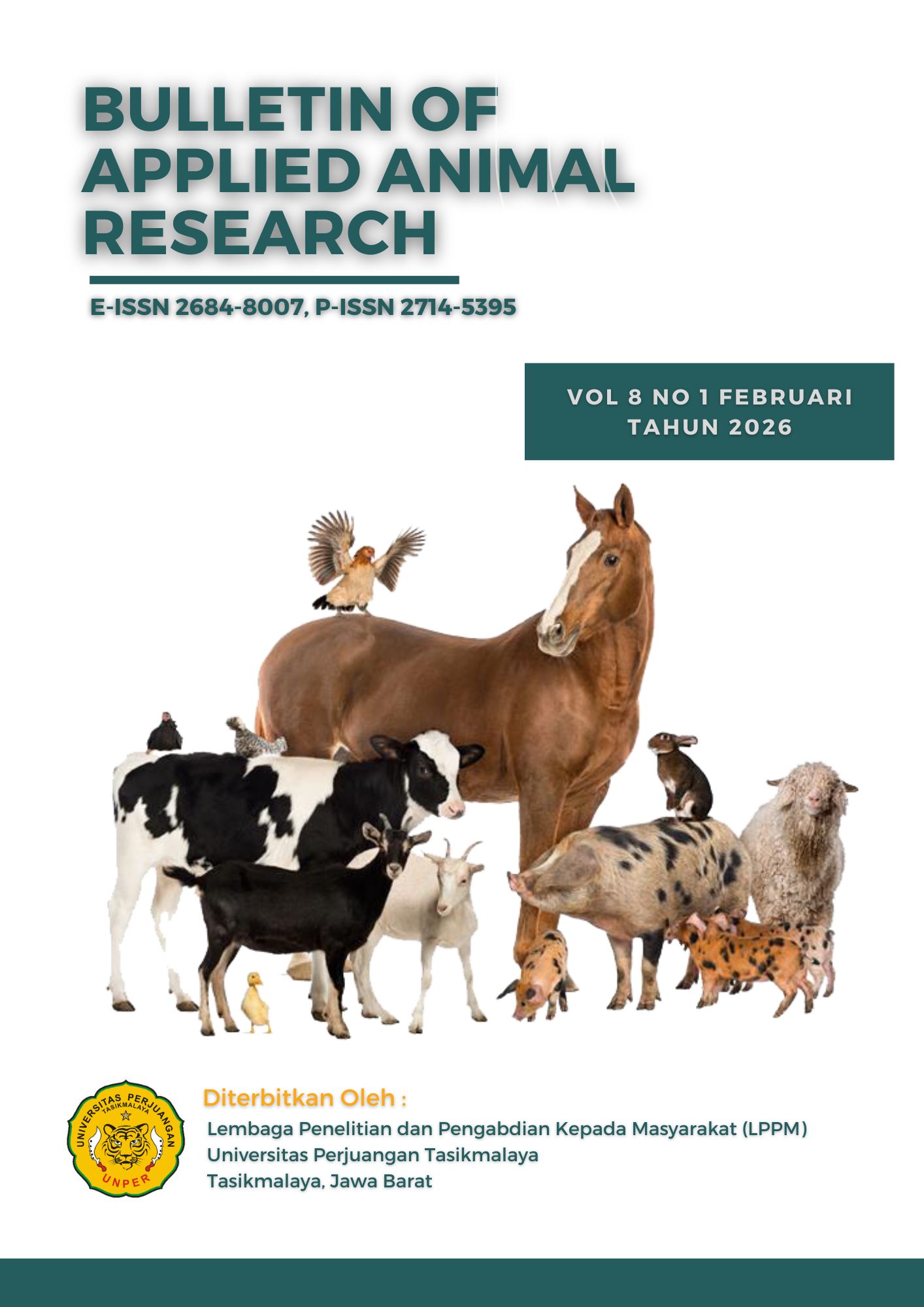 					View Vol. 8 No. 1 (2026): Bulletin of Applied Animal Research
				